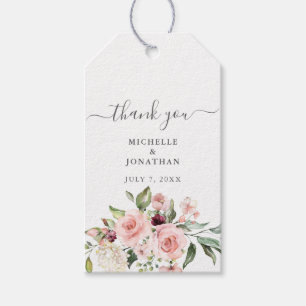 Romantische Rosen Hochzeit Vielen Dank für Ihr Int Geschenkanhänger