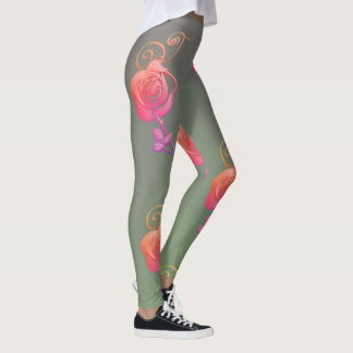 Romantische Rosen-Leggings Leggings