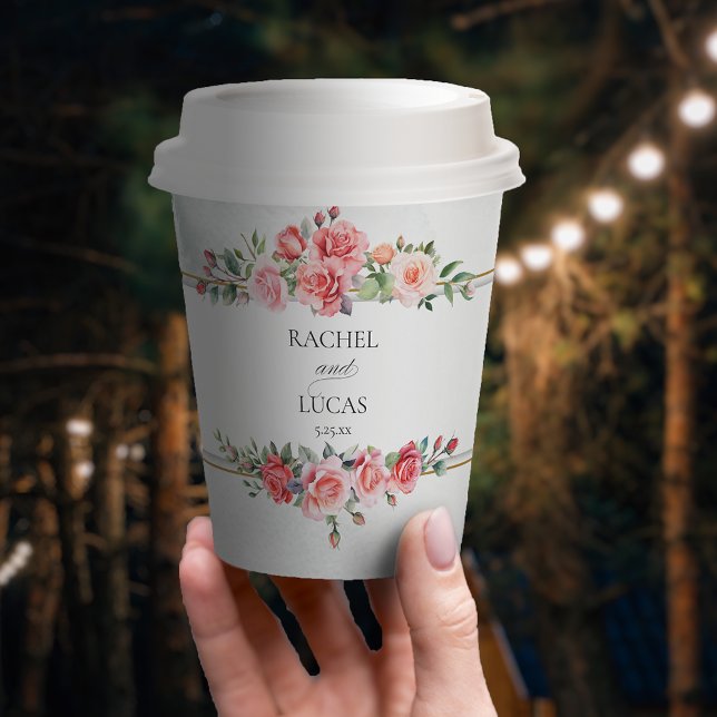 Romantische Rosen Pappbecher (Von Creator hochgeladen)