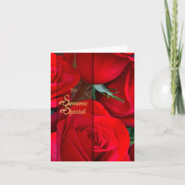 Romantische Rosen-Rosen-Karte Dankeskarte