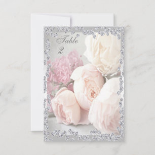 Romantische Rosen und Diamanten Einladung