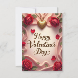 Romantische Rosen und Herz Valentinstag-Design