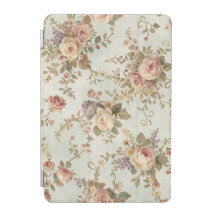 Romantische Rosen und Wildblumen Vintage-Girlande