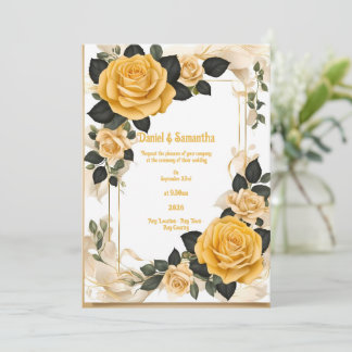 Romantische Rosenhochzeit Einladungen
