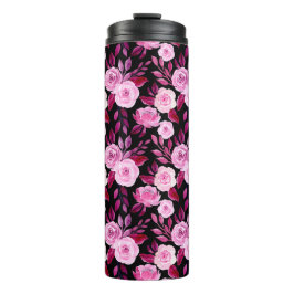 Romantische Rosenrosen Vintag Thermosbecher