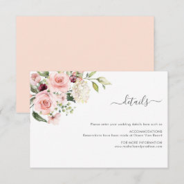 Romantische Rosenstrahlen Hochzeitkarte Begleitkarte