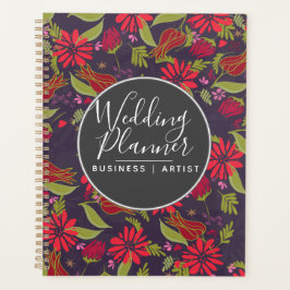 Romantische Rote Flora Rose Hochzeit Planer