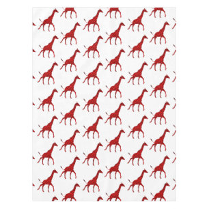 Romantische Rote Giraffe getechtes Muster Tischdecke