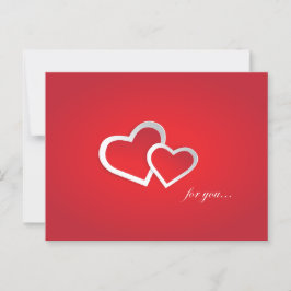 Romantische rote Herzen: Für Sie Postkartendesign Postkarte