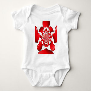 Romantische rote Herzen Muster Kunst drucken Baby Strampler