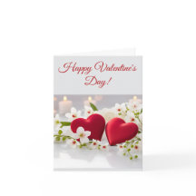 Romantische rote Herzen und Blumen Valentinstagska