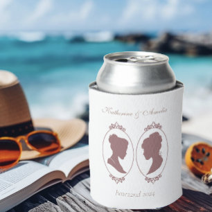 Romantische Röte-Regency-Lesbenhochzeit Dosenkühler