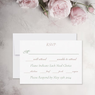 Romantische Röte-Regency-Lesbenhochzeit RSVP Karte