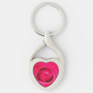 Romantische rote rosa Rose Schlüsselanhänger