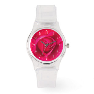 Romantische rote rosa Rose v2 Armbanduhr