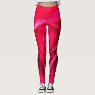Romantische rote rosa Rose v2 Leggings