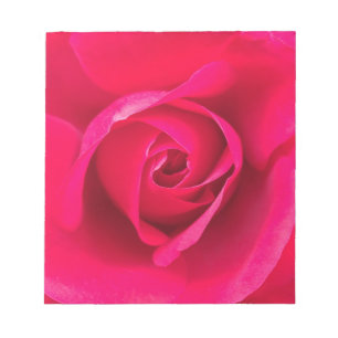 Romantische rote rosa Rose v2 Notizblock