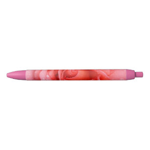 Romantische rote rosa Rosen-Wassertropfen Kugelschreiber
