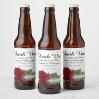 Romantische Rote Rose Hochzeit Vielen Dank