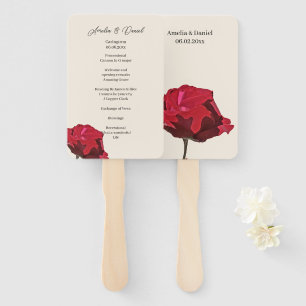 Romantische Rote Rose - Hochzeitsfeier Fächer