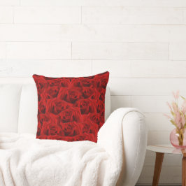 Romantische Rote Rose Kissen