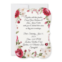 Romantische Rote Rose & Lily der Hochzeit im Tal