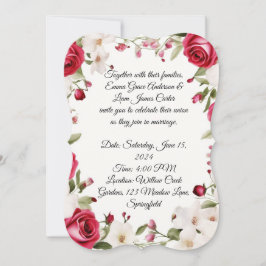 Romantische Rote Rose & Lily der Hochzeit im Tal