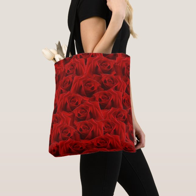Romantische Rote Rose Tasche (Von Nahem)