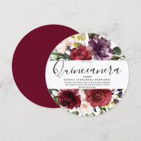 Romantische Rote Rose Wasserfarbe Quinceanera