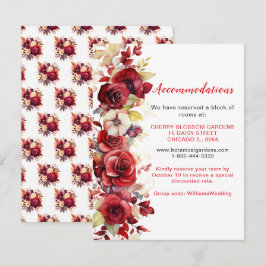 Romantische Rote Rosen Blumenzimmerwohnungen Begleitkarte