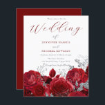 Romantische Rote Rosen Budget Hochzeitseinladung<br><div class="desc">Romantische Rote Rosen Budget Hochzeitseinladung Siehe dazu passende Artikel im Nest- und Nestladen</div>