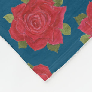 Romantische Rote Rosen Custom Fleece Blanket