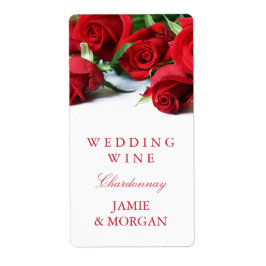 Romantische Rote Rosen Hochzeitwein