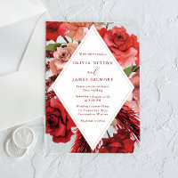 Romantische Rote Rosen Moderne Hochzeit