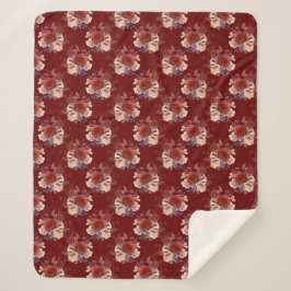 Romantische Rote Rosen Sherpadecke