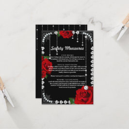 Romantische Rote Rosen und Diamantensicherheitsmaß Einladung