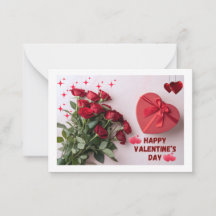 Romantische rote Rosen und Herz-Geschenkbox zum Va