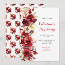 Romantische Rote Rosen Valentinisches Party