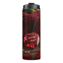 Romantische rote Rosen-Valentins-Isolier-Reisewass