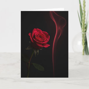 Romantische rote Rosenkarte Karte