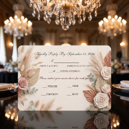 Romantische Röte Salbei Hochzeit RSVP Karte