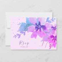 Romantische RSVP-Karte für Wasserfarben
