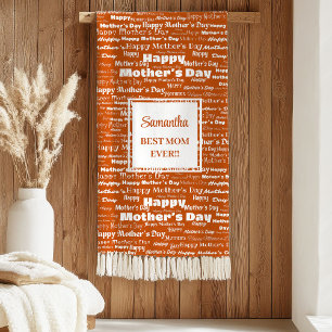 Romantische Rust-Typografie Muttertagsgeschenk für Sherpadecke