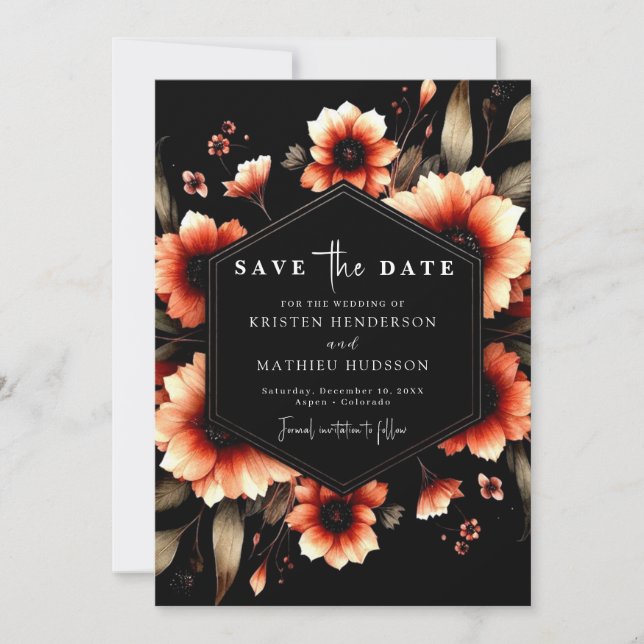 Romantische Rustikale Hochzeit Save The Date (Vorderseite)