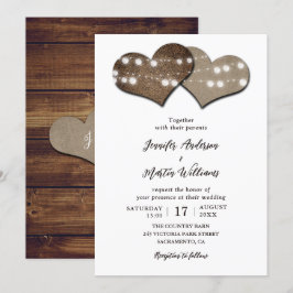 Romantische Rustikale Holzofenspinner-Hochzeit Einladung