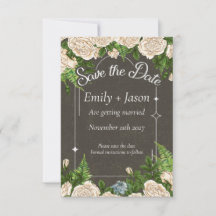 Romantische Rustikale Rosen-Themen-Hochzeit "Save