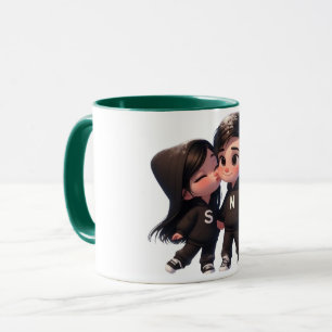 "Romantische S + N Monogramm - Ein Symbol der Lieb Tasse