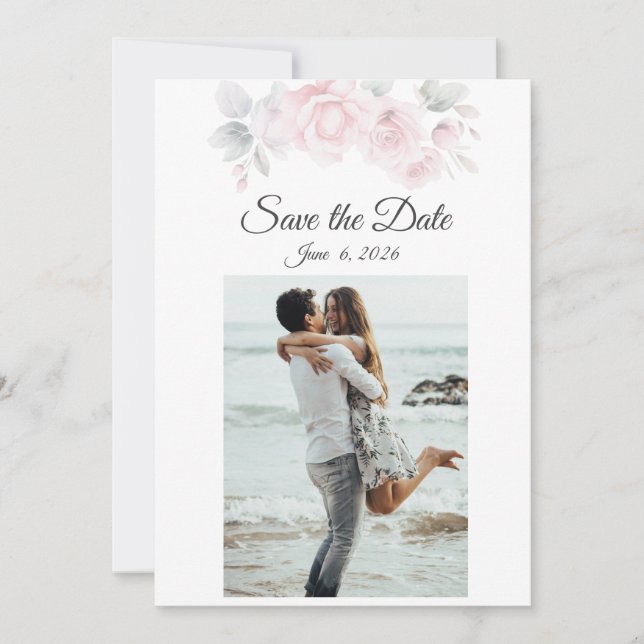 Romantische Save the Date-Karte Save The Date (Vorderseite)