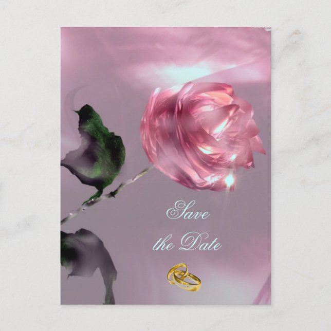 Romantische Save the Date Postkarte (Vorderseite)