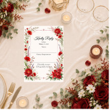 Romantische Scharlachrote Blumeneleganz Hochzeit
